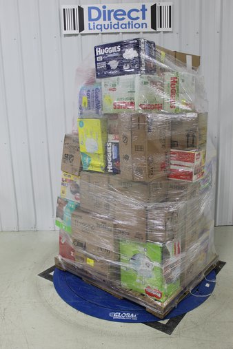 Pallet – 69 Pcs – Diapers & Wipes – Customer Returns – Huggies, The Honest Company, Pampers, Luvs
