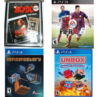 17 Pcs – Sony Video Games – New, New Damaged Box – AC/DC Live: Rock Band Track Pack-PS3, Infinifactory (PS4), FIFA 15 (PS3), Unbox Newbies Adventure (PS4)