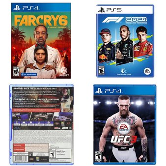 42 Pcs – Video Games – New – Far Cry 6 (PlayStation 4), Super Street The Game – PlayStation 4, F1 2021 (PS5), UFC 3 (PS4)