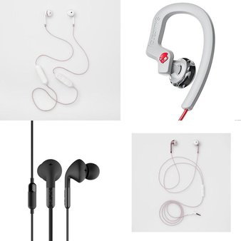 58 Pcs – Heyday Bluetooth Wireless In Ear Headphones White Rose Gold, InEar DF-D0031 DeFunc Misc Headphones for Universal/Smartphones Black , Skullcandy SCS4CHY-K605 Skullcandy Chops Flex Sport Earphones, heyday Wired In-Ear Headphones with Carrying Case – BRAND NEW