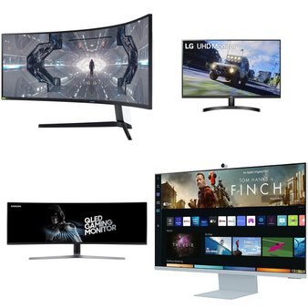 Pallet – 28 Pcs – Monitors – Damaged / Missing Parts / Tested NOT WORKING – LG, Samsung, ACER, SCEPTRE