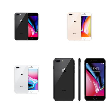 12 Pcs – Apple iPhone 8 Plus – Refurbished (GRADE A – Unlocked) – Models: MQ8D2LL/A, MQ8H2LL/A, MQ8F2LL/A, MQ8T2LL/A