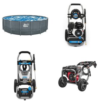 6 Pallets – 74 Pcs – Pressure Washers, Hardware, Power Tools, Storage & Organization – Customer Returns – Hart, Black Max, Hyper Tough, Cosco