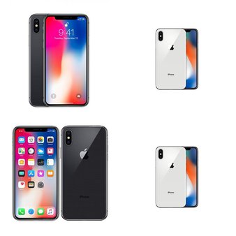 38 Pcs – Apple iPhone X – Refurbished (GRADE A – Unlocked) – Models: MQAJ2LL/A, MQAM2LL/A, MQAK2LL/A, MQAN2LL/A