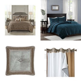 Pallet – 416 Pcs – Curtains & Window Coverings, Blankets, Throws & Quilts, Bath, Decor – Customer Returns – Unmanifested Home, Window, and Rugs, Sun Zero, Eclipse, Fieldcrest