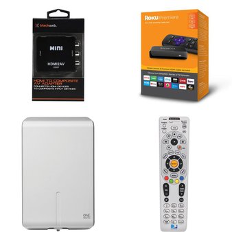 Pallet – 124 Pcs – Electronics Accessories – Customer Returns – Blackweb, One For All, Roku, DirecTV