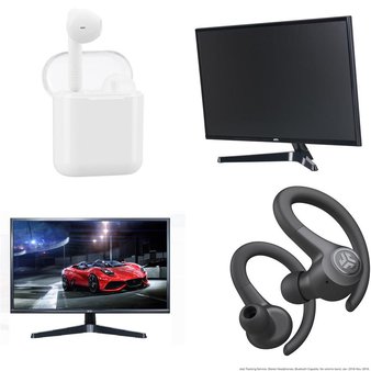 FLASH SALE! 4 Pallets – 467 Pcs – In Ear Headphones, Monitors, Speakers, Receivers, CD Players, Turntables – Customer Returns – Onn, onn., JLab, Audio-Technica