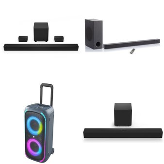 Pallet – 23 Pcs – Speakers, CD Players, Turntables, Portable Speakers, Shelf Stereo System – Customer Returns – VIZIO, onn., Victrola, Onn