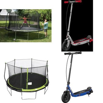 Pallet – 11 Pcs – Powered, Trampolines, Dolls, Outdoor Play – Customer Returns – Razor, JumpKing, KidKraft, Spalding