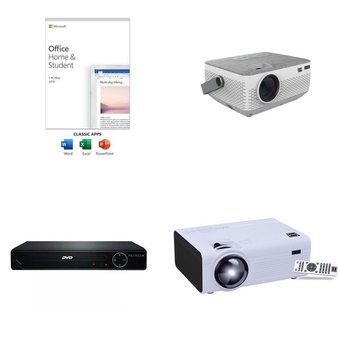 Pallet – 255 Pcs – Microsoft, Sony, DVD & Blu-ray Players, Projector – Customer Returns – Electronic Arts, RCA, PROSCAN, Microsoft