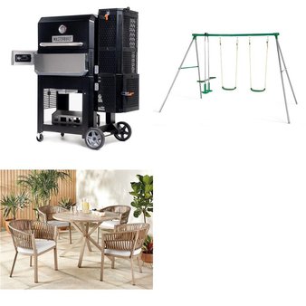 Pallet – 3 Pcs – Patio – Open Box Customer Returns – HomeTrends, Masterbuilt, Plum Play