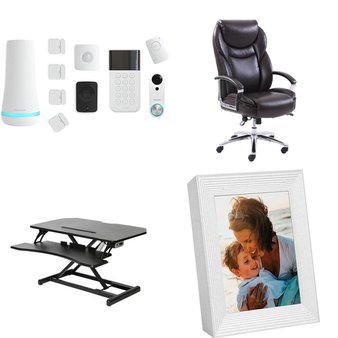 Pallet – 9 Pcs – Office, Security & Surveillance – Customer Returns – SimpliSafe, Serta, Mainstay’s