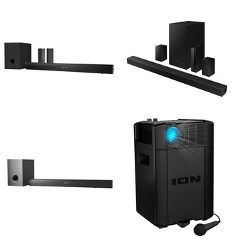 Pallet – 44 Pcs – Speakers – Damaged / Missing Parts / Tested NOT WORKING – Onn, onn., VIZIO, Samsung