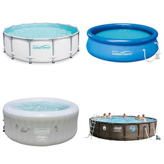 3 Pallets – 18 Pcs – Pools & Water Fun – Customer Returns – Summer Waves Elite®, Coleman, Summer Waves Elite