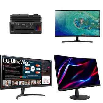 Pallet – 19 Pcs – Monitors, Inkjet – Customer Returns – Onn, HP, ACER, EPSON