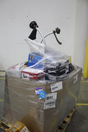 3 Pallets – 87 Pcs – Automotive Accessories, Trimmers & Edgers, Safes, Power – Untested Customer Returns – Walmart