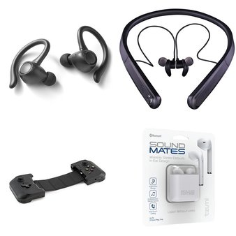 3 Pallets – 1047 Pcs – In Ear Headphones, Accessories, Over Ear Headphones, Portable Speakers – Customer Returns – Blackweb, Onn, GameVice, Tzumi