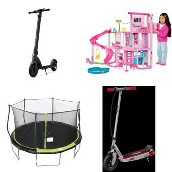 Pallet – 8 Pcs – Powered, Trampolines, Dolls, Outdoor Play – Customer Returns – Razor, Jetson, Bounce Pro, Barbie