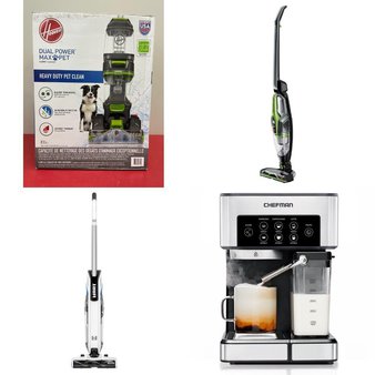 Pallet – 25 Pcs – Vacuums, Drip Brewers / Perculators, Unsorted, Slow Cookers, Roasters, Rice Cookers & Steamers – Open Box Customer Returns – Bissell, Mr. Coffee, Hoover, BLACK & DECKER