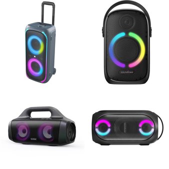 Pallet – 41 Pcs – Speakers – Open Box Customer Returns – JUSTICE, Soundcore, onn., Vivitar