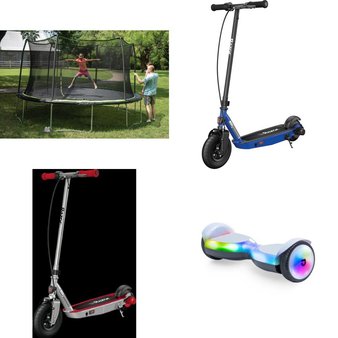 Pallet – 19 Pcs – Powered, Lenses, Vehicles, Trains & RC, Unsorted – Customer Returns – Razor, Razor Power Core, National Geographic, New Bright