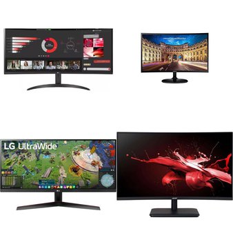 Pallet – 28 Pcs – Monitors – Damaged / Missing Parts / Tested NOT WORKING – ACER, LG, Samsung, onn.