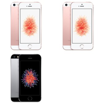 5 Pcs – Apple iPhone SE – Refurbished (GRADE A – Unlocked) – Models: 3A850LL/A, 3C718LL/A, MP7T2LL/A
