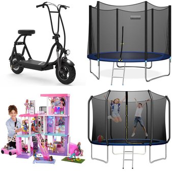 Pallet – 10 Pcs – Powered, Trampolines, Dolls, Cycling & Bicycles – Customer Returns – Jins & Vico, SKRT, MICROGO, Mattel