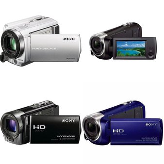 31 Pieces of Mixed Sony Camcorders: Models HDRCX440/B, HDR-CX240/L, DCR-SR68 – SLV, HDR-CX130 – BLK GRADE A, GRADE B Refurbished