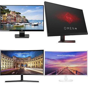 49 Pcs – Computer Monitors – Customer Returns – HP, Samsung, ELEMENT, DELL