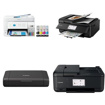 Pallet – 46 Pcs – All-In-One, Inkjet, Laser, Scanners – Customer Returns – HP, Canon, EPSON, Pixma