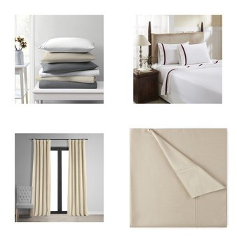 Pallet – 173 Pcs – Curtains & Window Coverings, Rugs & Mats, Sheets, Pillowcases & Bed Skirts, Bath – Mixed Conditions – Unmanifested Home, Window, and Rugs, Sun Zero, Fieldcrest, Eclipse