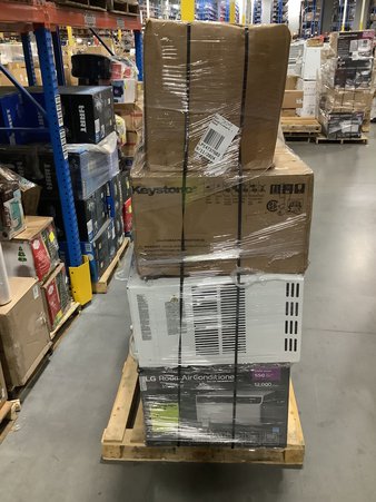 1 Pallet – 8 Pcs – Air Conditioners – Mixed Conditions – LG, Keystone, Frigidaire, Midea