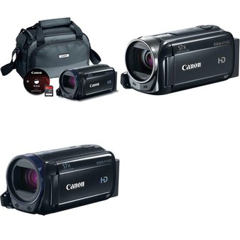 6 Pcs – Refurbished Canon Camcorders (GRADE B) – Models: Vixia HF-R600, 0280C001, 9176B001