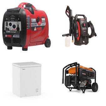 Pallet – 11 Pcs – Generators, Pressure Washers, Freezers, Refrigerators – Customer Returns – Hyper Tough, HISENSE, A-iPower, Personal Chiller