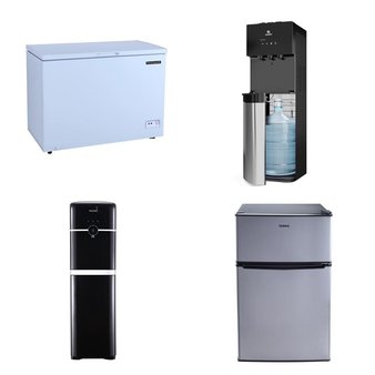 Flash Sale! 6 Pallets – 35 Pcs – Bar Refrigerators & Water Coolers, Refrigerators, Freezers, Food Processors, Blenders, Mixers & Ice Cream Makers – Untested Customer Returns – Galanz, Primo, HISENSE