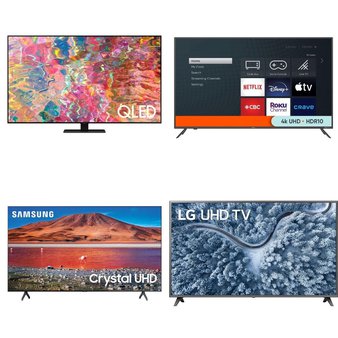 Truckload – 24 Pallets – 274 Pcs – TVs – Tested Not Working (Cracked Display) – onn., RCA, Samsung, TCL