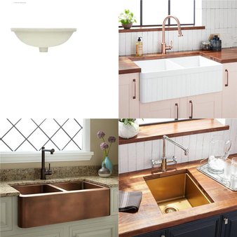 Pallet – 13 Pcs – Kitchen & Bath Fixtures – Open Box Like New – Signature Hardware