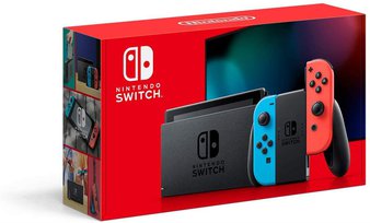 5 Pcs – Nintendo HAD S KABAA USZ Switch with Neon Blue and Neon Red Joy Con – Refurbished (GRADE A – No Power Cord)