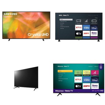 Pallet – 9 Pcs – LED & LCD – Damaged / Missing Parts / Tested NOT WORKING – HISENSE, Onn, Samsung, TCL