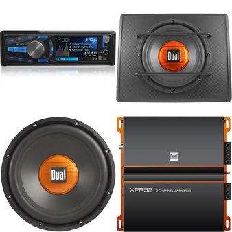 17 Pcs – Refurbished Dual Car Audio, Video & Electronics – Models: XDMA760, XPR52, DLS12, ALB10 (GRADE C)
