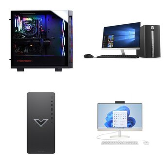 Pallet – 12 Pcs – Desktops, All In One Computers, Unsorted – Customer Returns – HP, GATEWAY, CyberpowerPC
