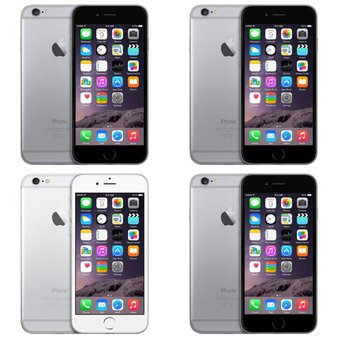 7 Pcs – Apple iPhone 6 – Refurbished (GRADE C – Unlocked) – Models: 3A021LL/A, MG6H2LL/A, 3A018LL/A, MG5W2LL/A