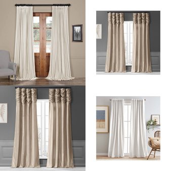Pallet – 274 Pcs – Curtains & Window Coverings – Mixed Conditions – Eclipse, Fieldcrest, Sun Zero, Elrene Home Fashions