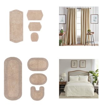 3 Pallets – 556 Pcs – Curtains & Window Coverings, Decor, Bath, Sheets, Pillowcases & Bed Skirts – Like New or New Customer Returns – JC Penney