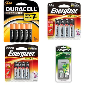 Pallet – 1669 Pcs – Batteries – Customer Returns – ENERGIZER, DURACELL, Eveready Battery Company, Inc., Eveready