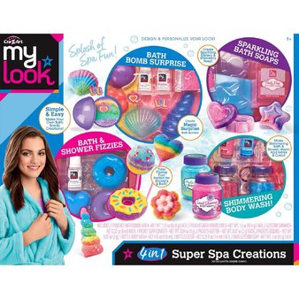 28 Pcs – Cra-Z-Art My Look 4-in-1 Super Spa Creations – Open Box Like New, New, New Damaged Box, Like New – Retail Ready