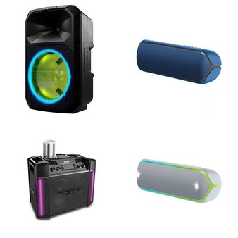 21 Pcs – Headphones & Portable Speakers – Refurbished (GRADE C, GRADE D) – Sony, Ion, Monster, Blackweb
