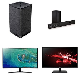 Pallet – 19 Pcs – Monitors, Speakers – Open Box Customer Returns – Onn, Philips, JUSTICE, ACER