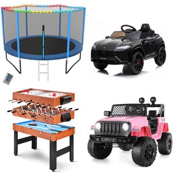 Pallet – 5 Pcs – Vehicles, Trampolines, Game Room – Customer Returns – YORIN, Funcid, Costway, UHOMEPRO